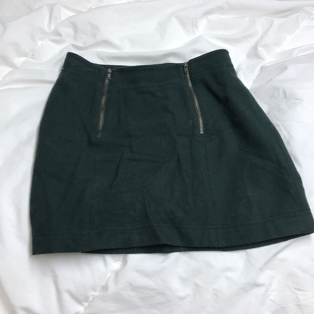 Emerald Green Wool Madewell skirt